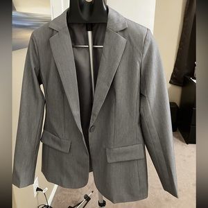 Gray Single Button Blazer